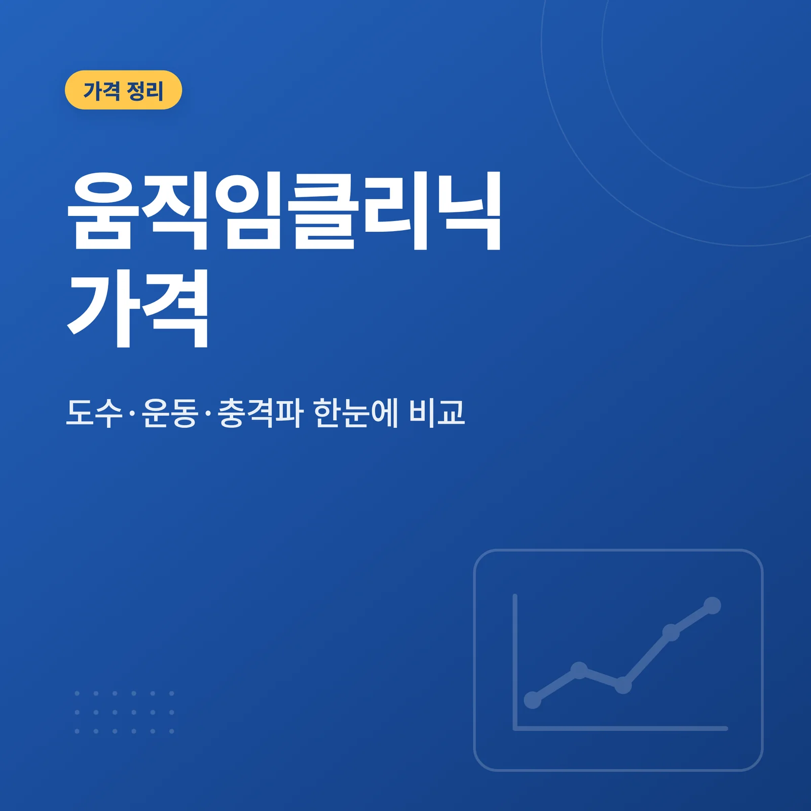 도수치료 가격 차이